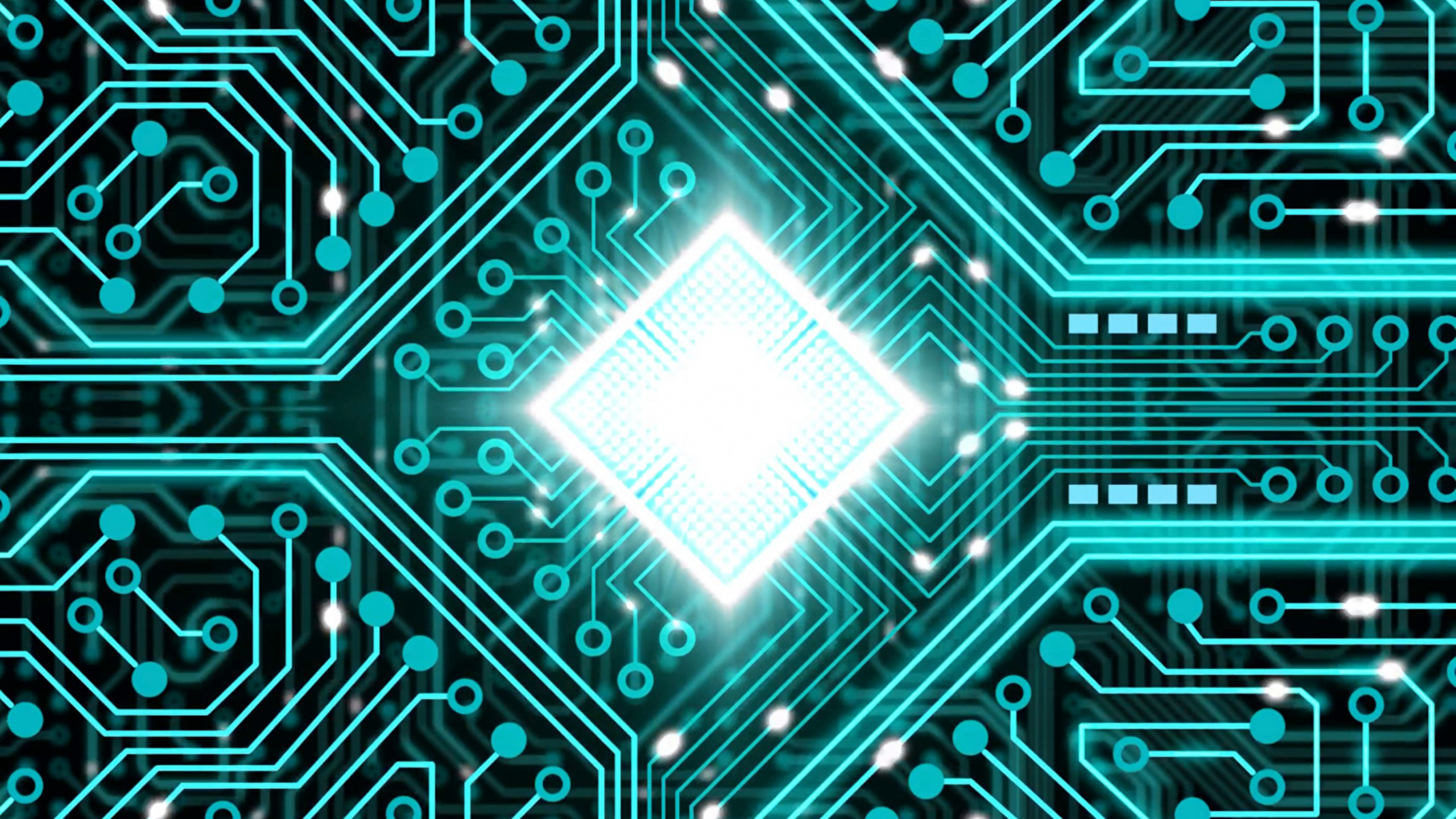 Обои центральный процессор, набор микросхем, материнская плата, электроника, зеленый в разрешении 2560x1440