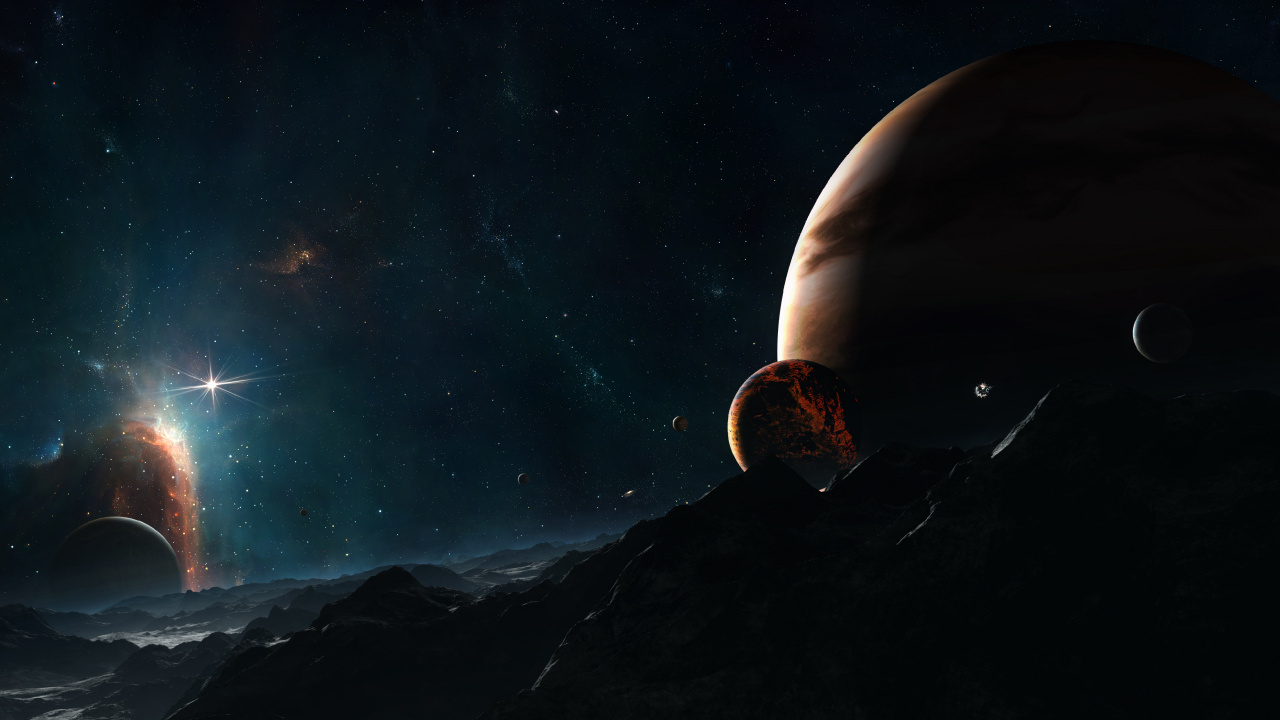 Обои космос, звезда, космическое пространство, астрономический объект, атмосфера в разрешении 1280x720