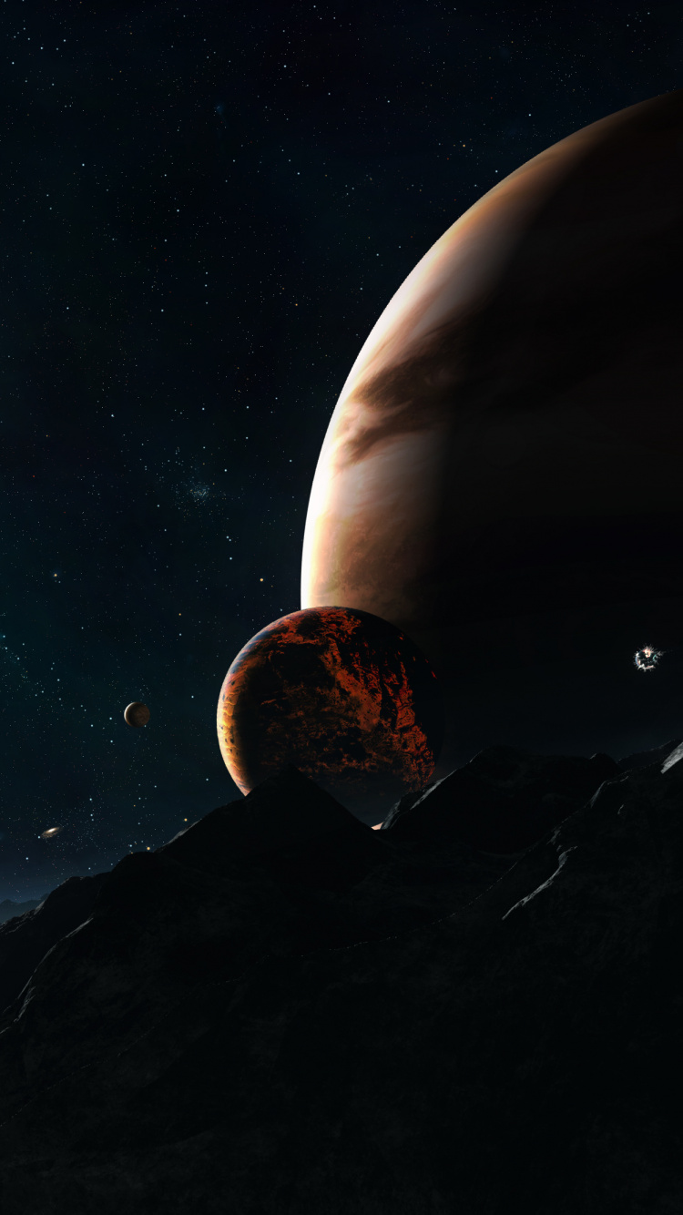 Обои космос, звезда, космическое пространство, астрономический объект, атмосфера в разрешении 750x1334