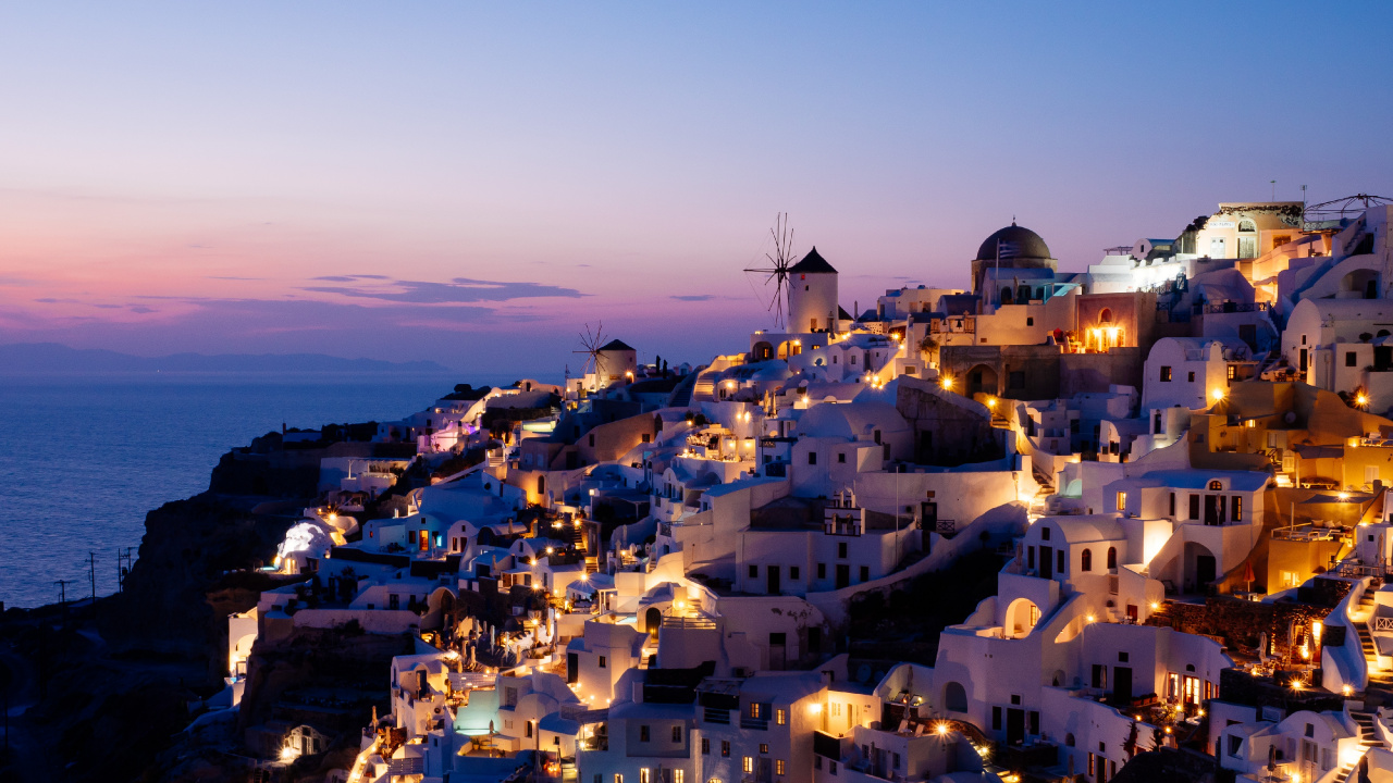 Обои УВР, путешествие, городок, ночь, город в разрешении 1280x720