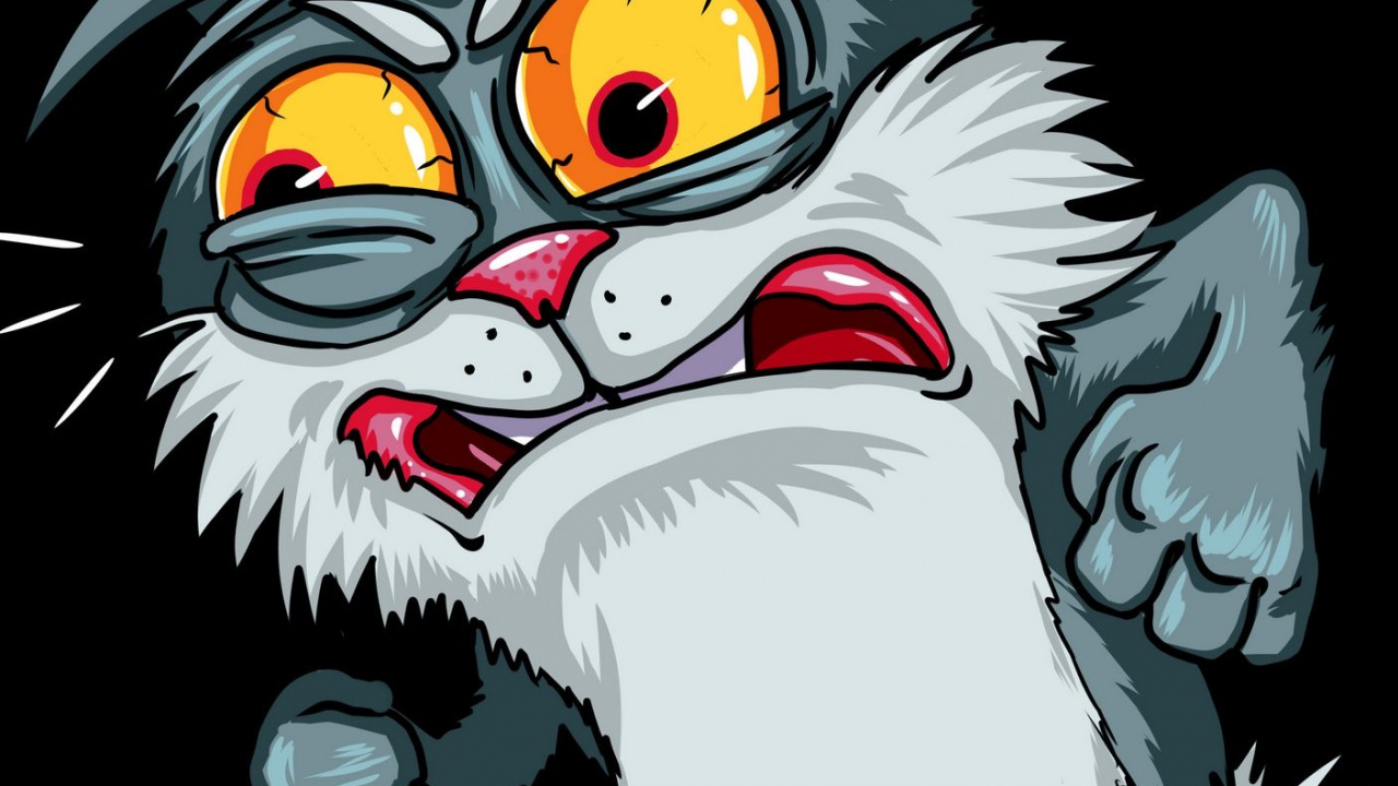 Обои мультфильм, висгун - социальная сеть, мимика, белые, арт в разрешении 1280x720