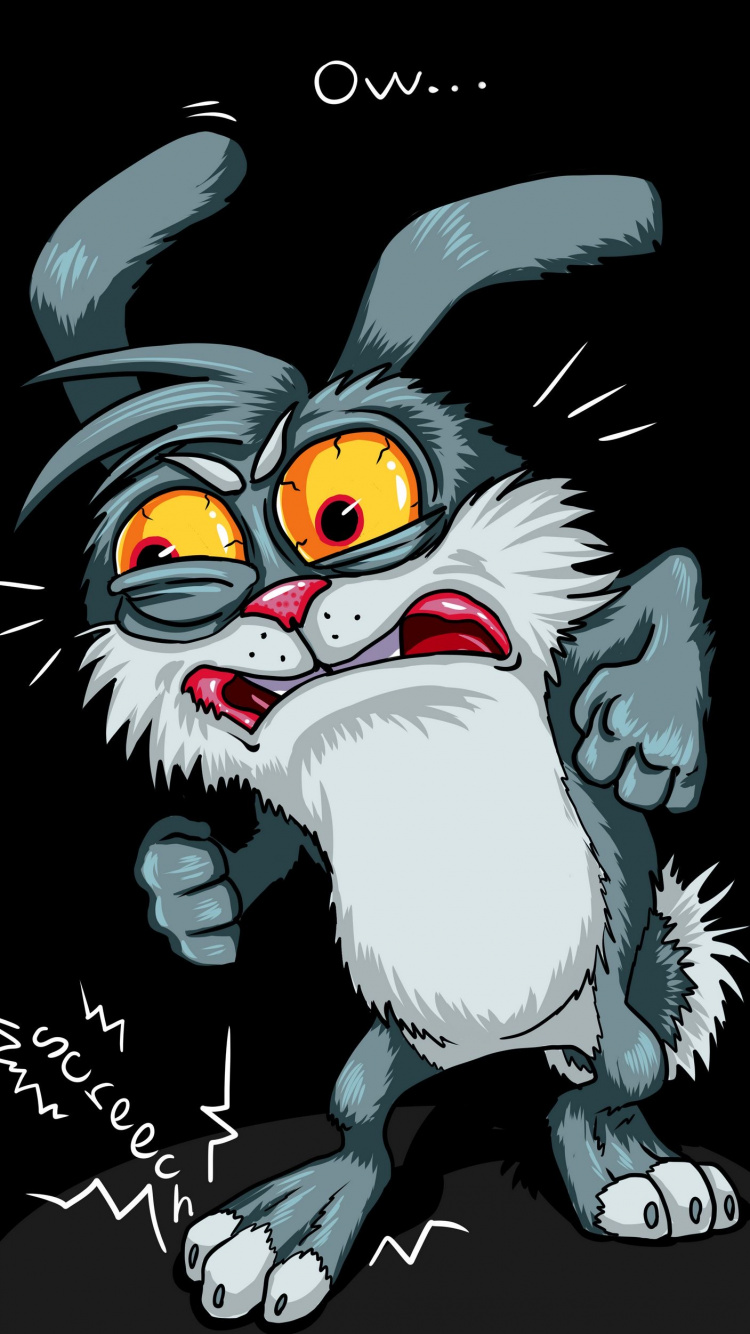 Обои мультфильм, висгун - социальная сеть, мимика, белые, арт в разрешении 750x1334