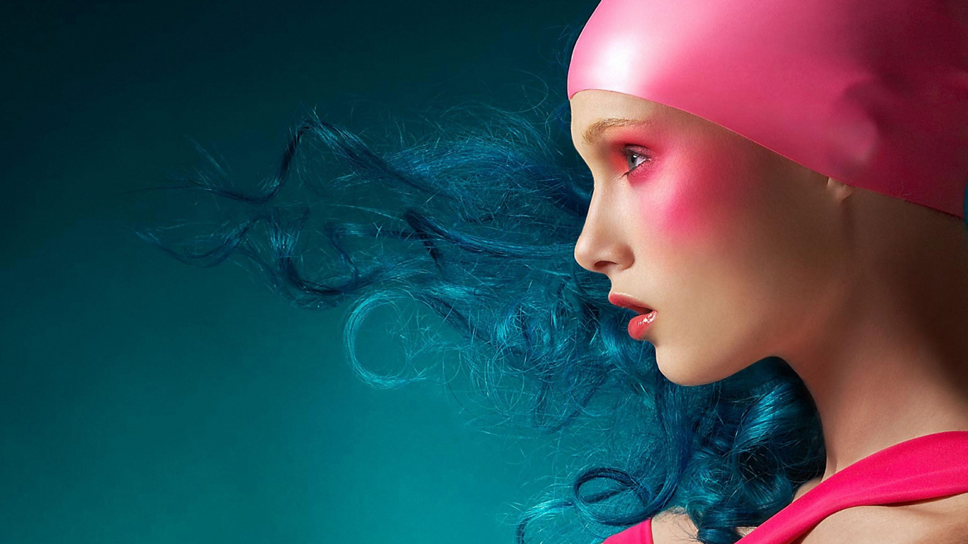 Обои красота, подземные воды, губы, девушка, фотография моды в разрешении 1366x768