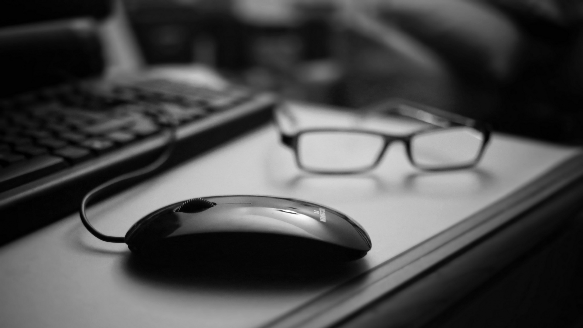 Обои черный, очки, электронное устройство, технологии, черный и белый в разрешении 1920x1080