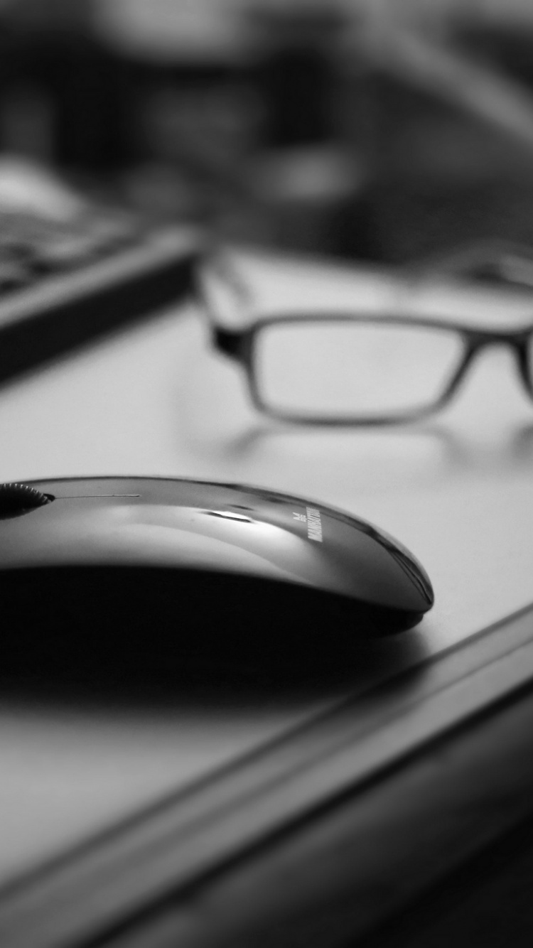 Обои черный, очки, электронное устройство, технологии, черный и белый в разрешении 750x1334