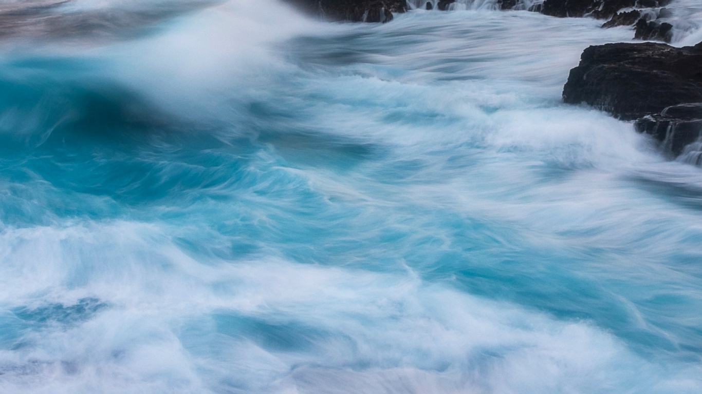 Обои море, пляж, берег, природа, облако в разрешении 1366x768