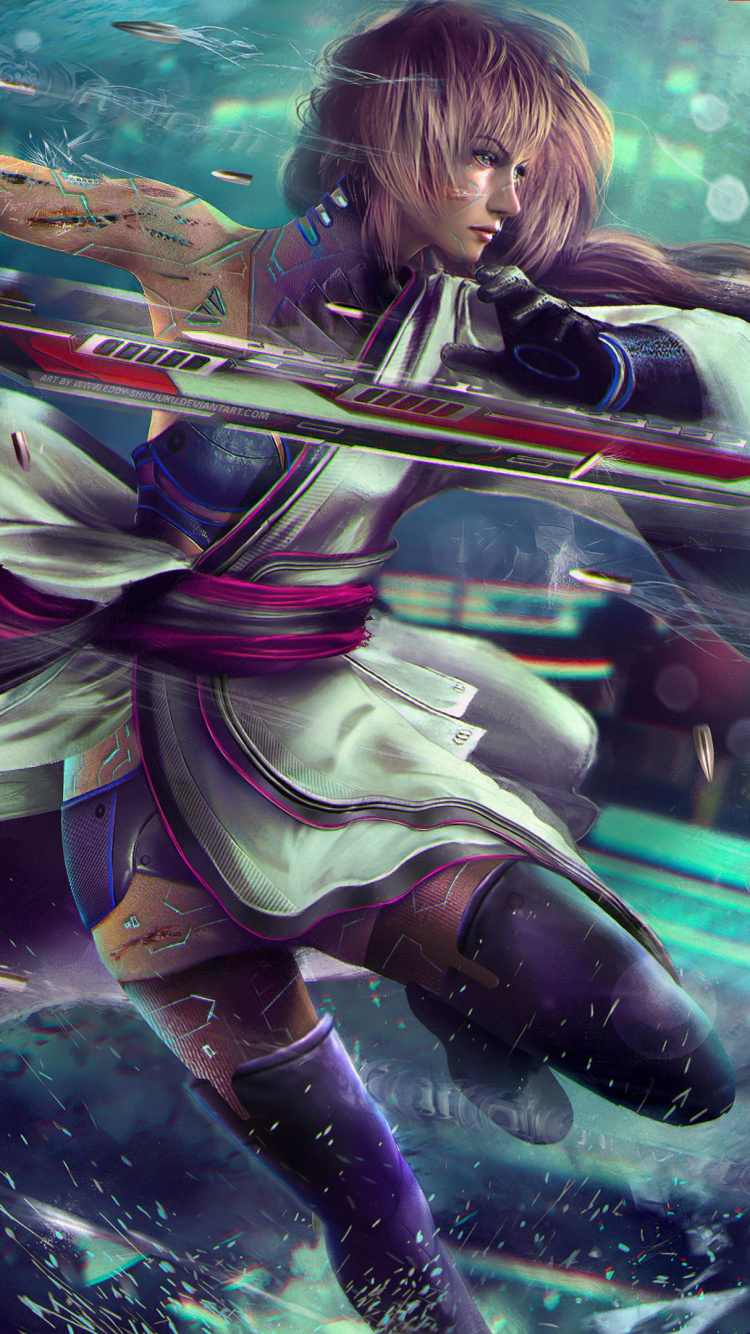 Обои последняя фантазия молния, молния, final fantasy xiii, final fantasy xv, Киберпанк 2077 в разрешении 750x1334