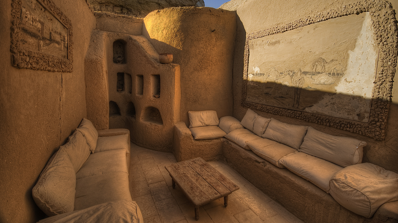 Обои пустыня, археологический памятник, Оазис Сива, достопримечательность, историческое место в разрешении 1366x768