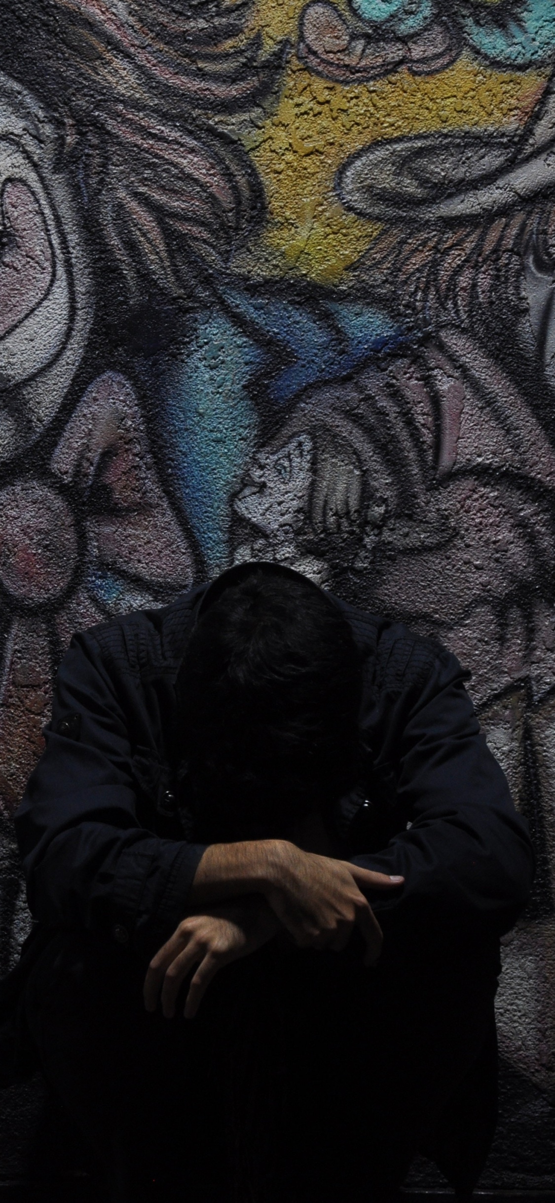 Обои граффити, уличное искусство, живопись, арт, фреска в разрешении 1125x2436