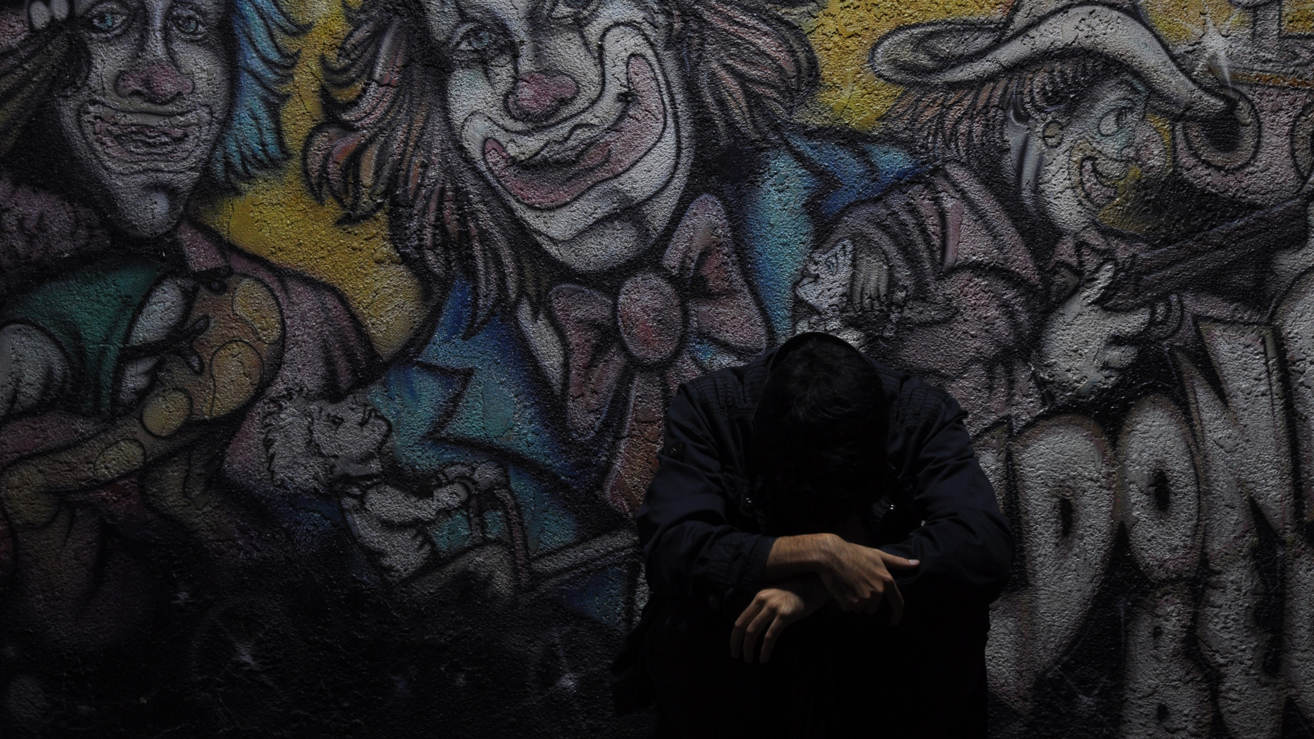 Обои граффити, уличное искусство, живопись, арт, фреска в разрешении 2560x1440