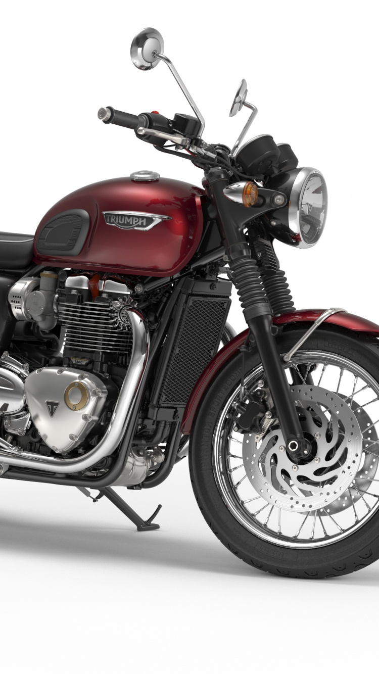Обои triumph bonneville bobber, Мотоциклы Triumph, мотоцикл, авто, крейсер в разрешении 750x1334
