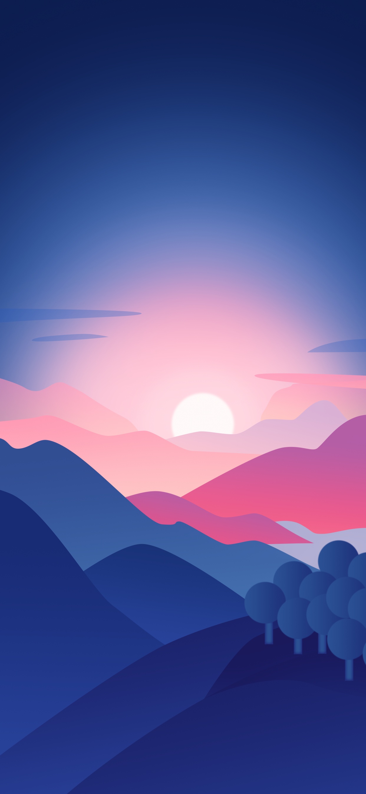 Обои облако, атмосфера, экорегион, послесвечение, гора в разрешении 1242x2688