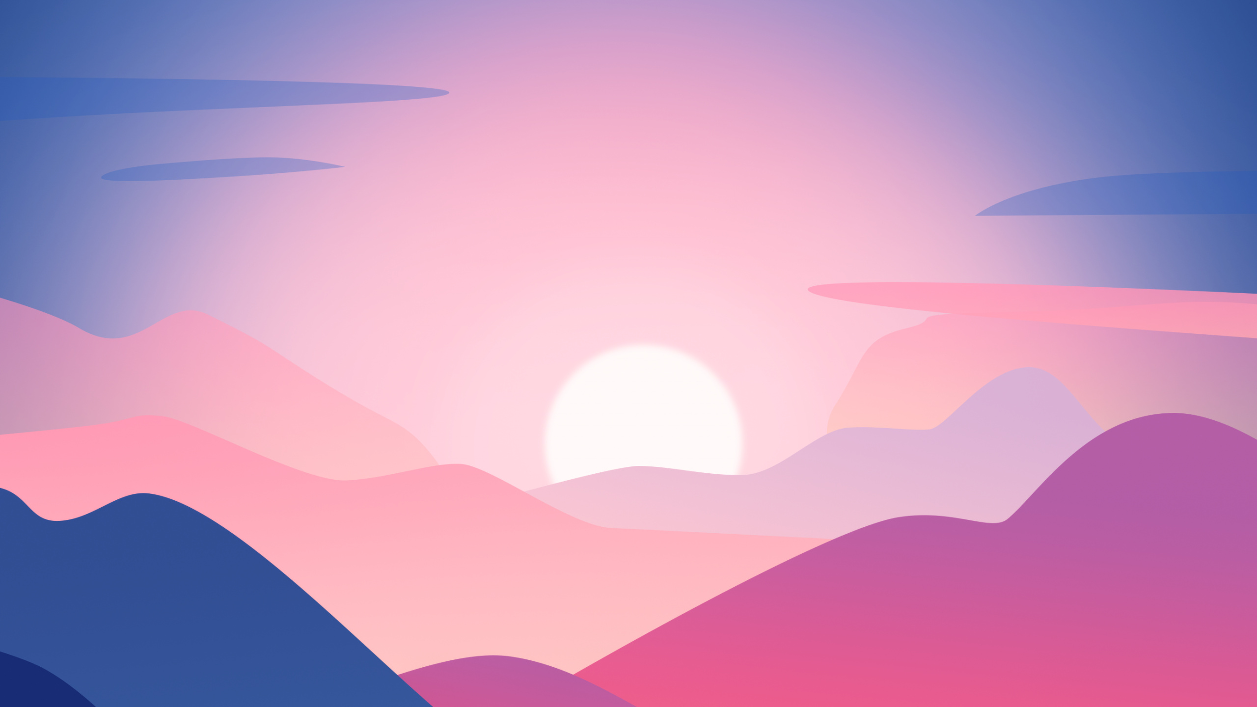 Обои облако, атмосфера, экорегион, послесвечение, гора в разрешении 2560x1440