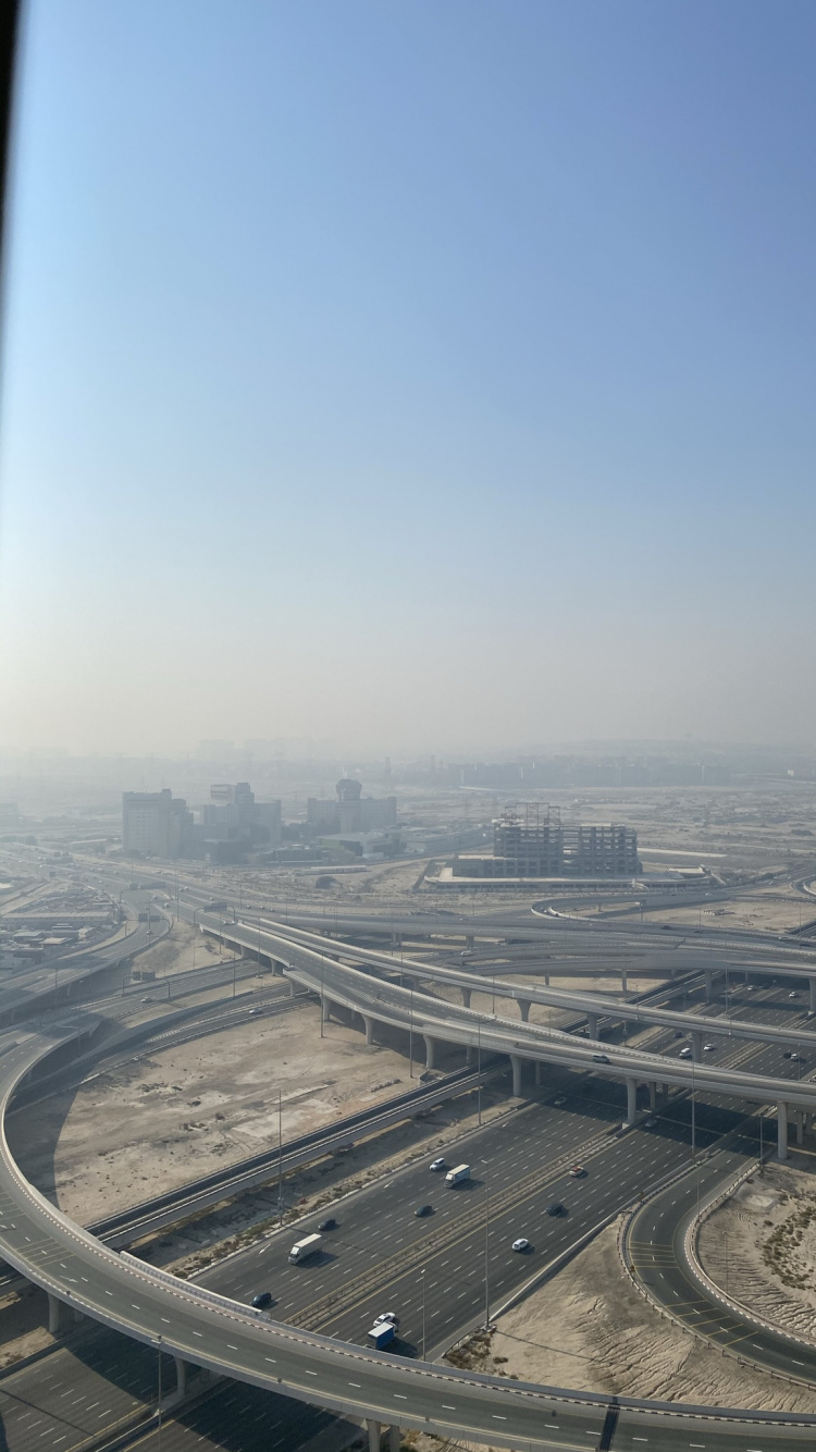 Обои с высоты птичьего полета, дорога, дневное время, транспорт, дорожное покрытие в разрешении 750x1334