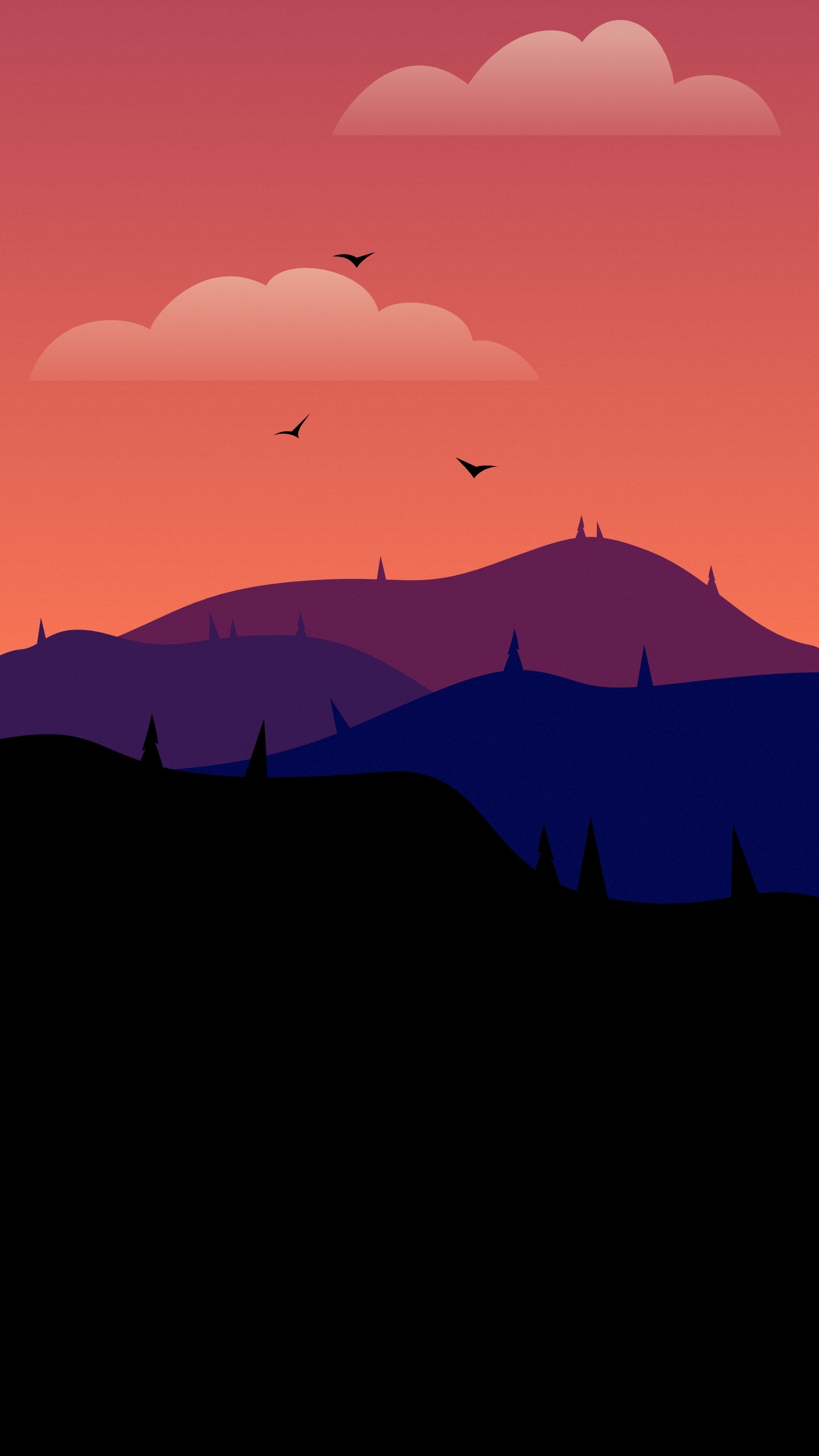 Обои атмосфера, экорегион, послесвечение, окружающая среда, сумрак в разрешении 1440x2560