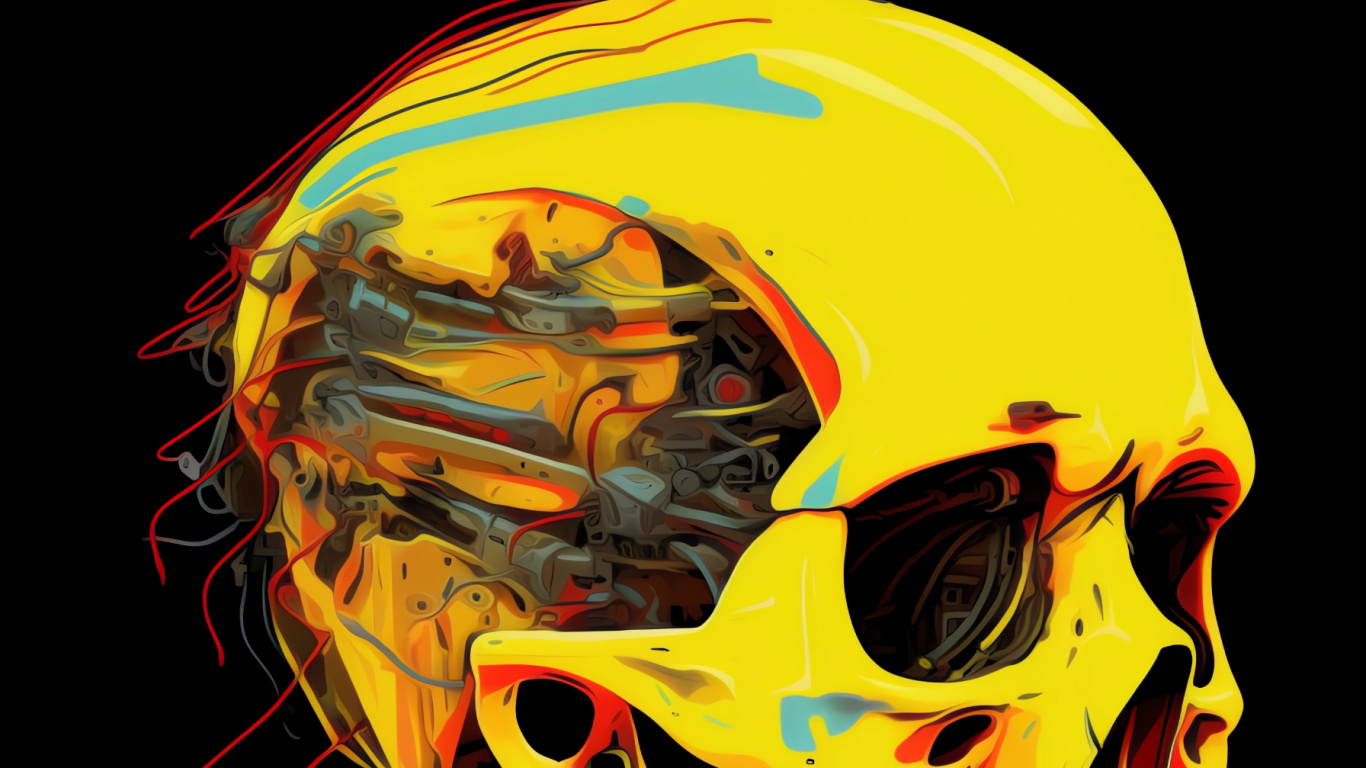 Обои мужчина, графический дизайн, визуальное искусство, рисование, пасть в разрешении 1366x768