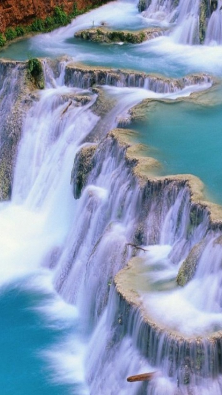 Обои водопад, гидроресурсы, водоем, природа, вода в разрешении 720x1280