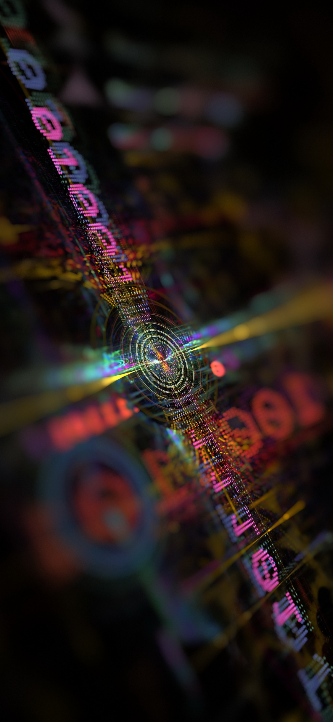 Обои свет, смартфон, красочность, пурпурный цвет, узор в разрешении 1125x2436