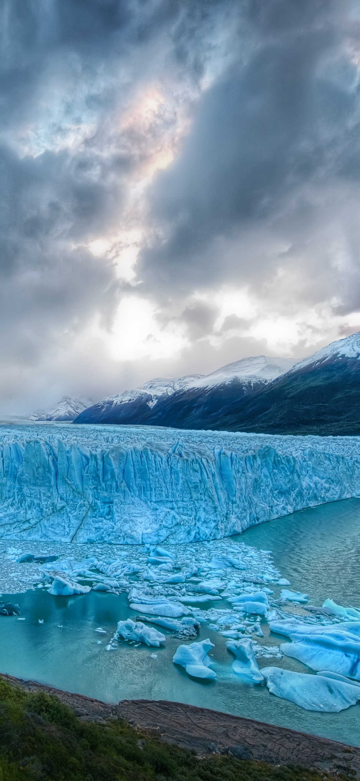 Обои ледник, природа, ледниковое озеро, айсберг, ледяная форма в разрешении 1242x2688
