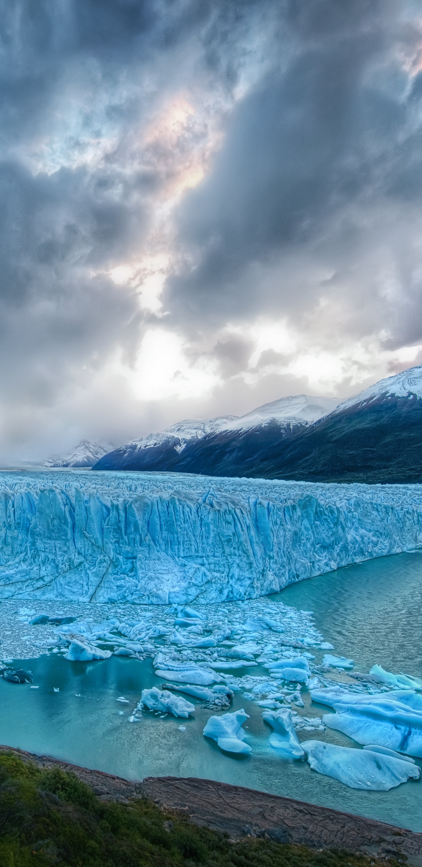 Обои ледник, природа, ледниковое озеро, айсберг, ледяная форма в разрешении 1440x2960