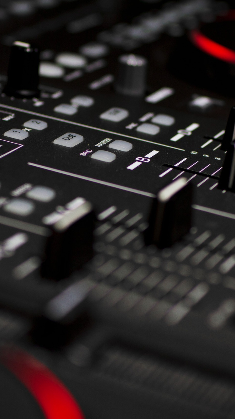 Обои Пионер диджей, DJ-микшер, микшерный пульт, электроника, звуковое оборудование в разрешении 750x1334