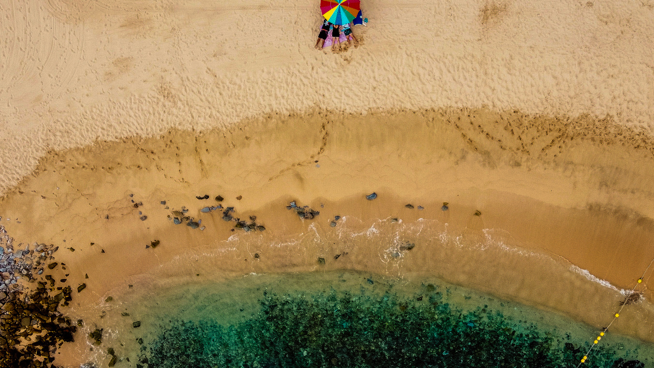 Обои песок, вода, экорегион, пляж, арт в разрешении 1280x720