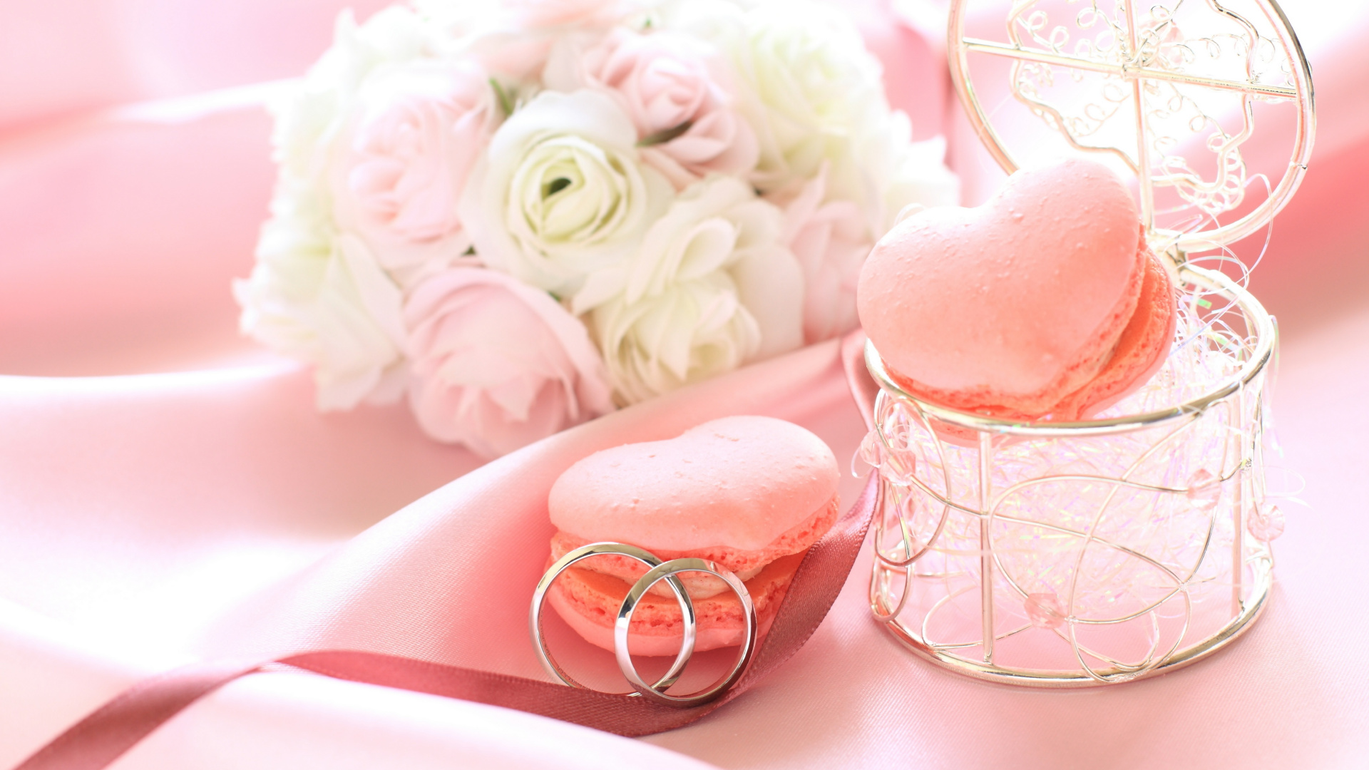 Обои свадебные приглашения, растение, свадебная церемония поставки, приглашение, розовый в разрешении 1920x1080