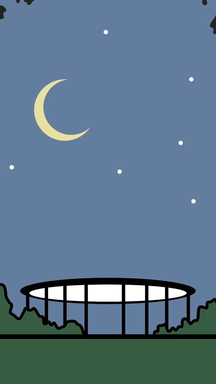 Обои Яблочный Парк, луна, свет, полумесяц, природа в разрешении 750x1334