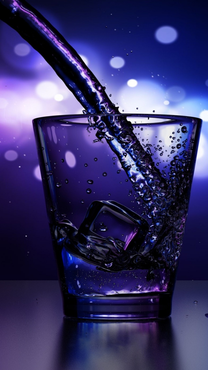 Обои вода, напиток, жидкий, стекло, электрик в разрешении 720x1280