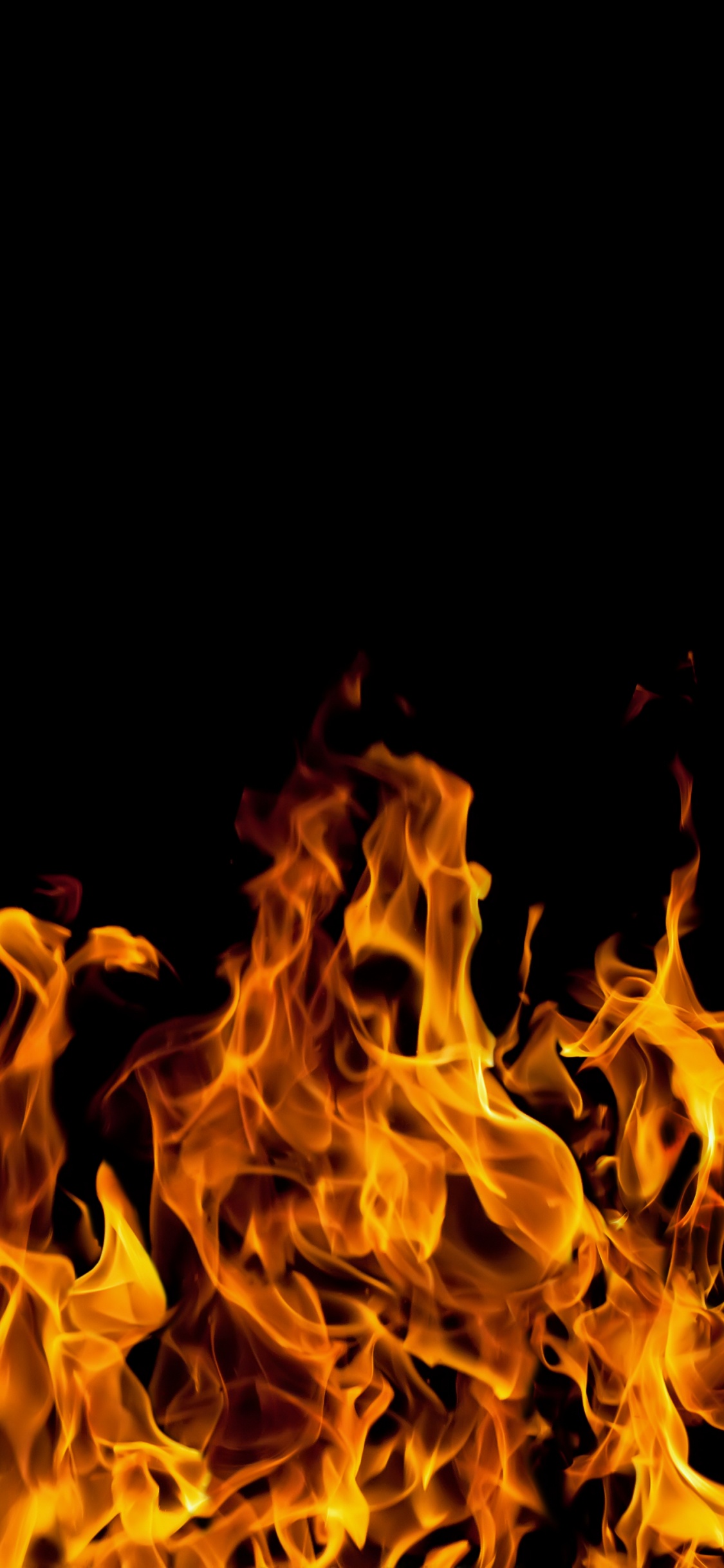 Обои огонь, пламя, тепло, костер, ребенок в разрешении 1125x2436