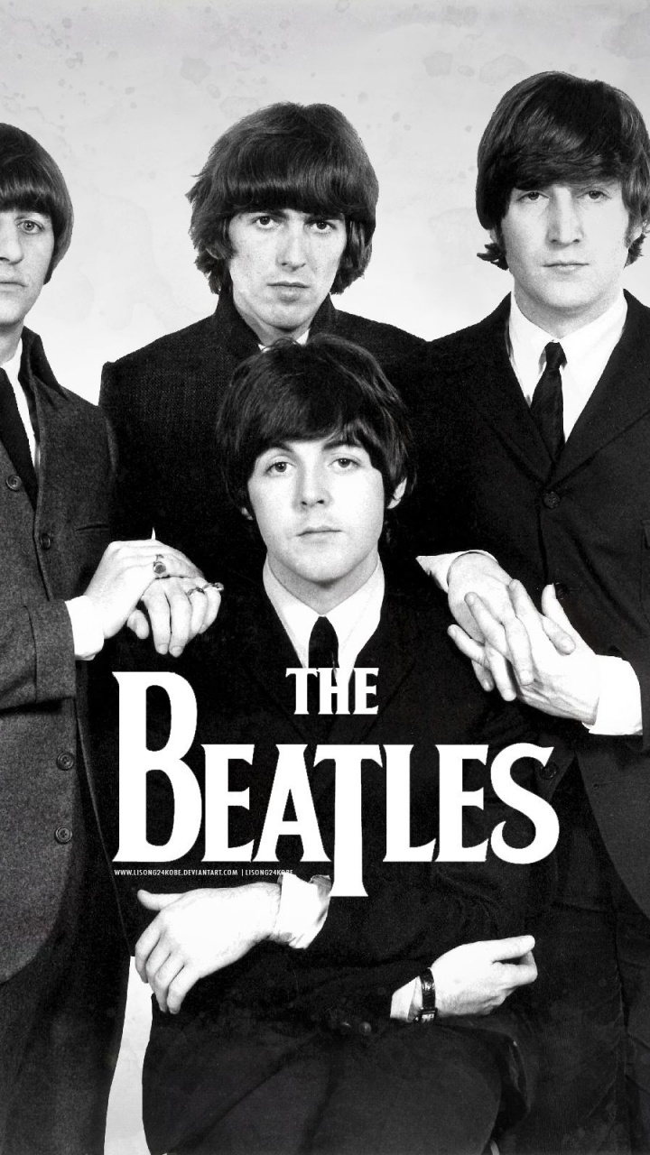 Обои The Beatles, семья, официальная одежда, черный и белый, социальная группа в разрешении 720x1280