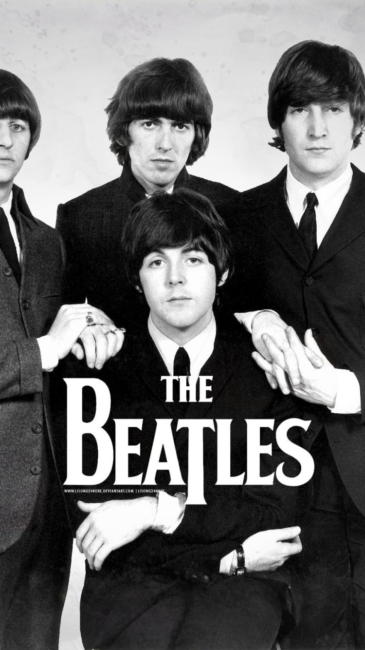 Обои The Beatles, семья, официальная одежда, черный и белый, социальная группа в разрешении 750x1334