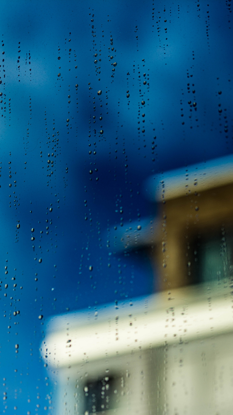 Обои вода, синий, дождь, облако, падение в разрешении 750x1334