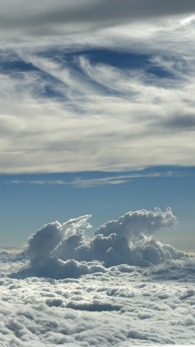 Обои Лев, облако, кучевое облако, атмосфера, горизонт в разрешении 750x1334