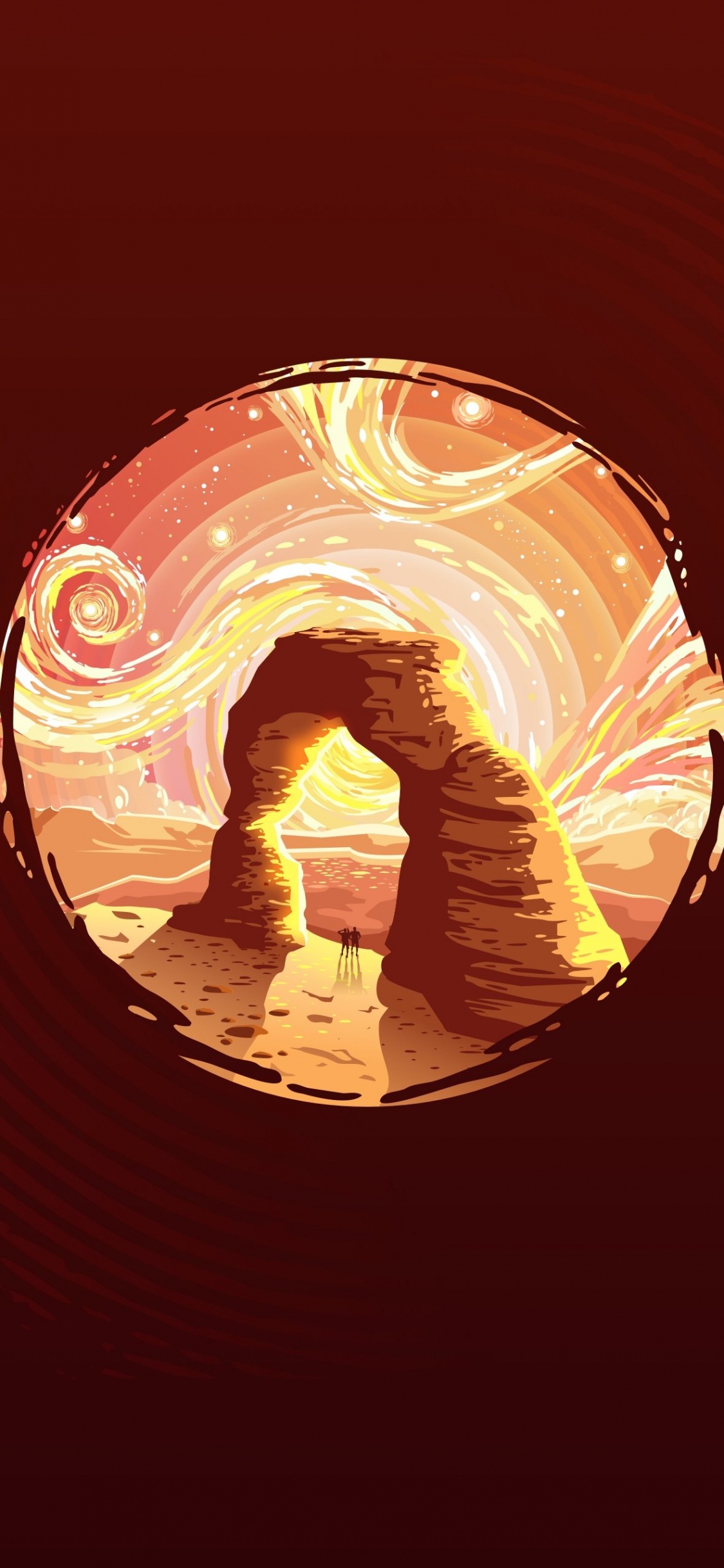 Обои свет, графический дизайн, графика, цифровое искусство, иллюстрация в разрешении 1125x2436