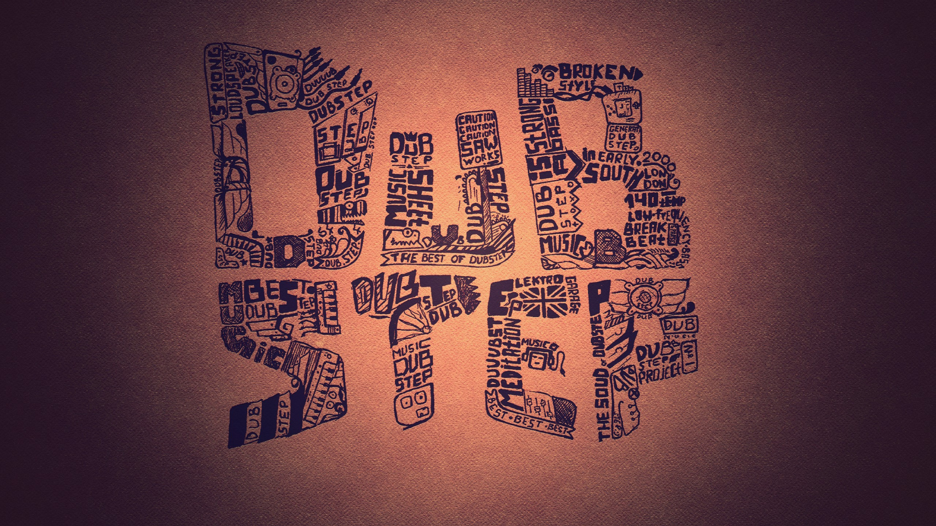 Обои дабстеп, арт, текст, иллюстрация, каллиграфия в разрешении 1920x1080