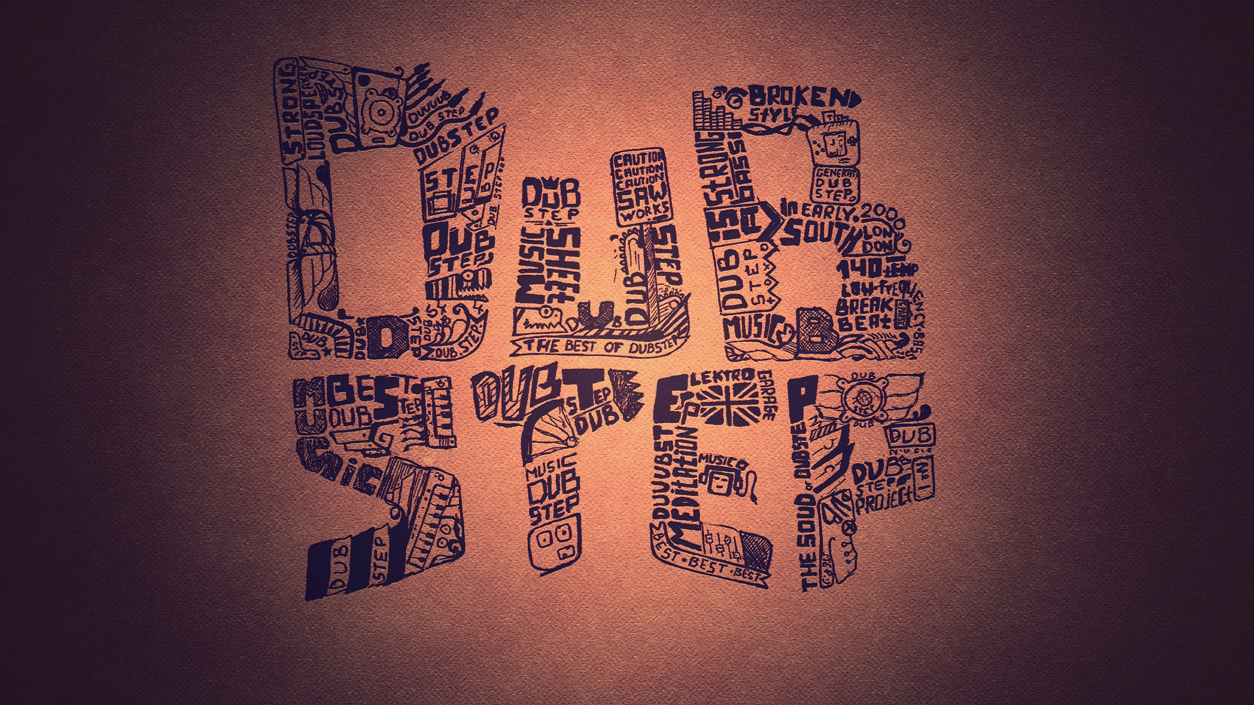 Обои дабстеп, арт, текст, иллюстрация, каллиграфия в разрешении 2560x1440