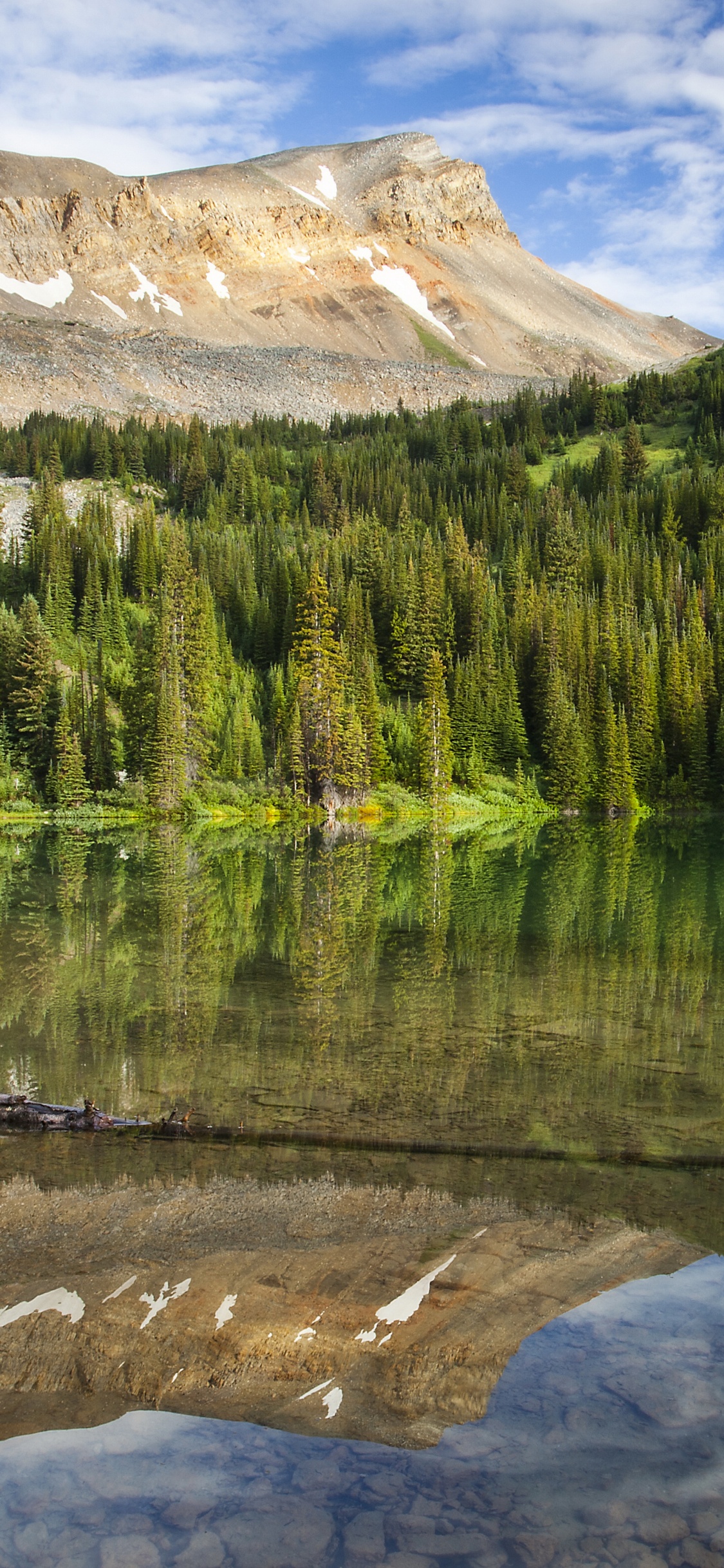 Обои озеро, природа, дикая местность, отражение, каровое озеро в разрешении 1125x2436