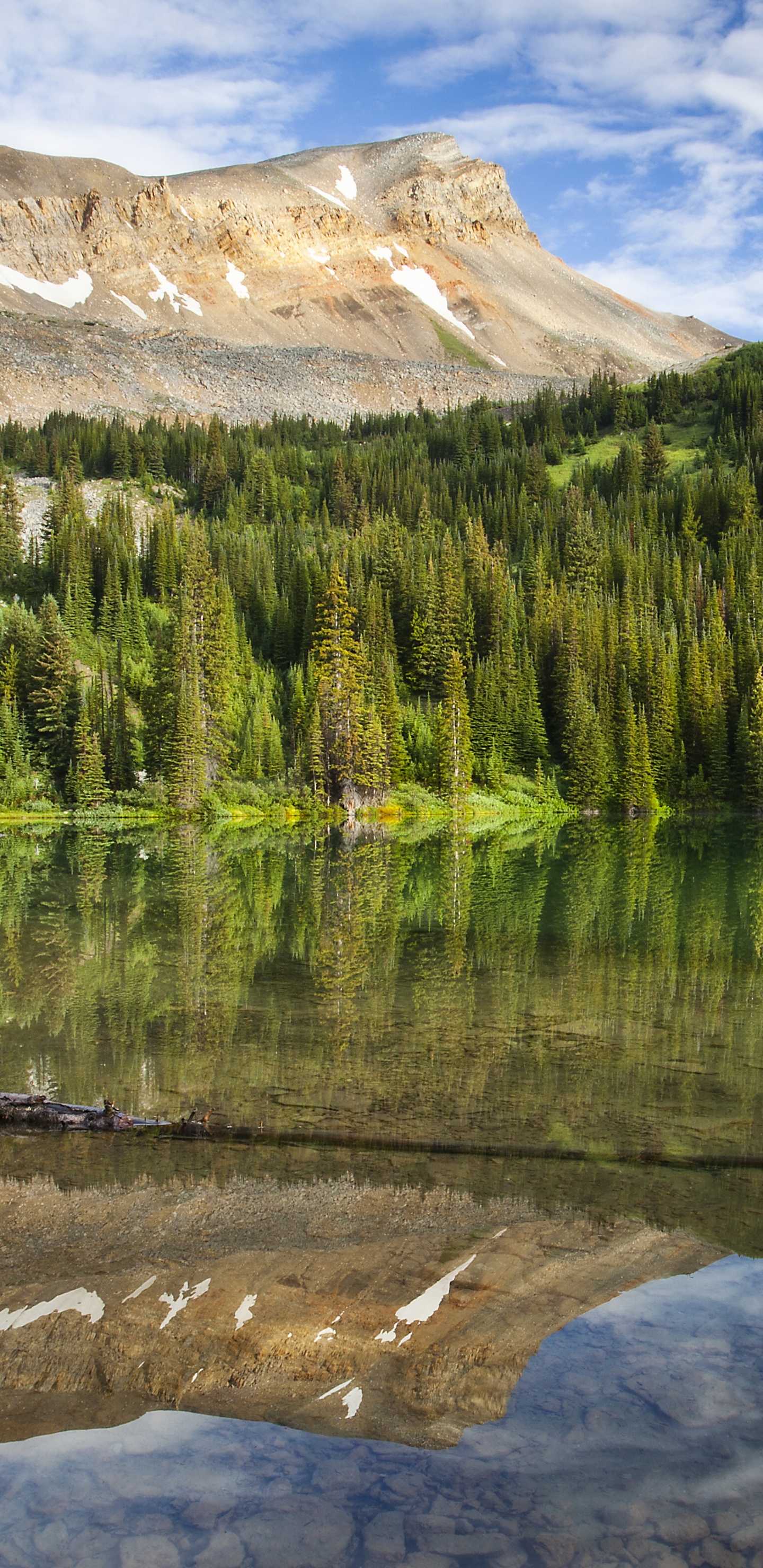 Обои озеро, природа, дикая местность, отражение, каровое озеро в разрешении 1440x2960