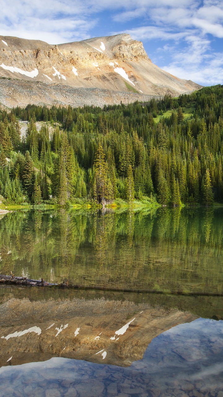 Обои озеро, природа, дикая местность, отражение, каровое озеро в разрешении 720x1280