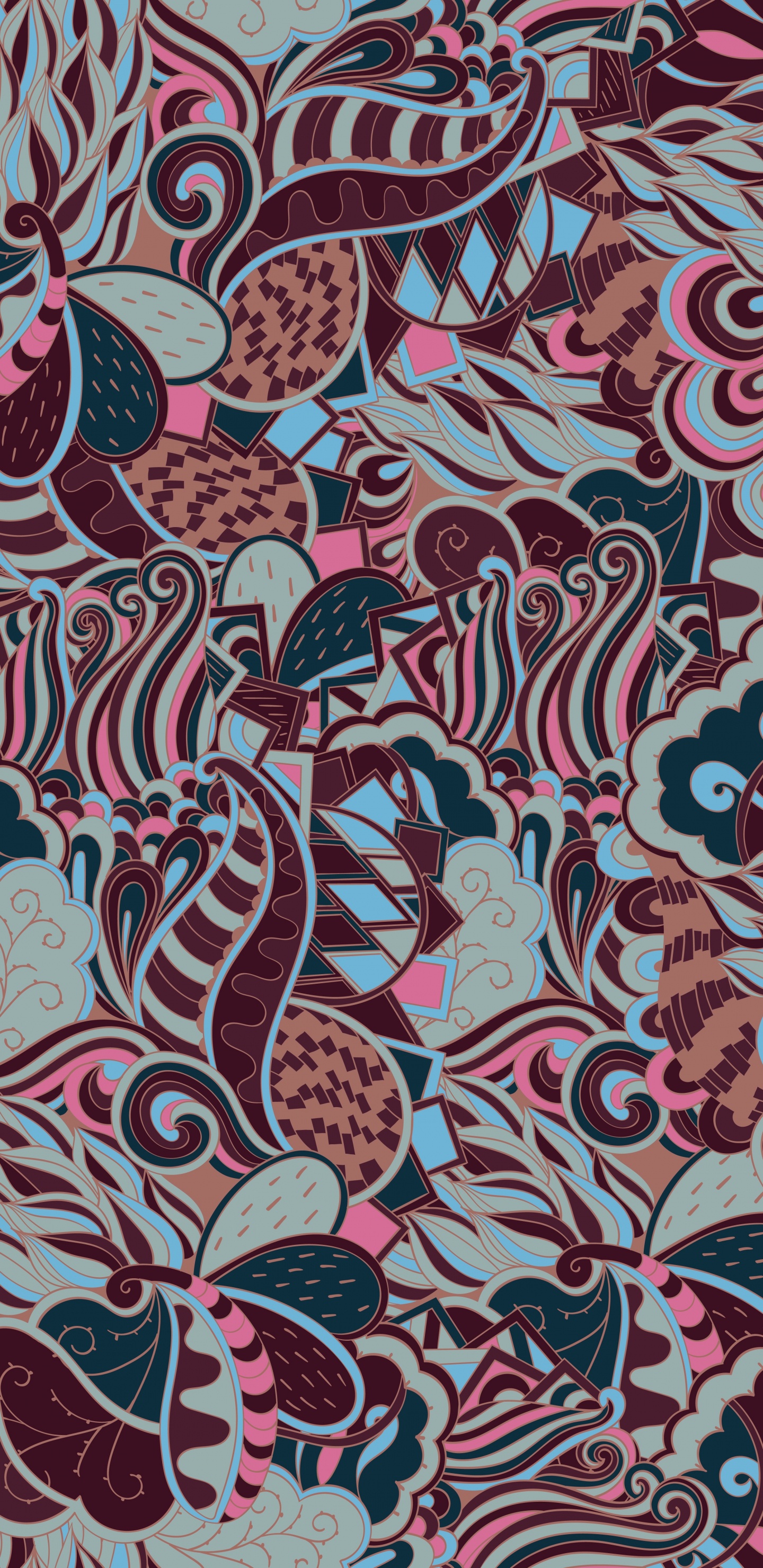 Обои узор, ткань, мотив, бордовые, визуальное искусство в разрешении 1440x2960