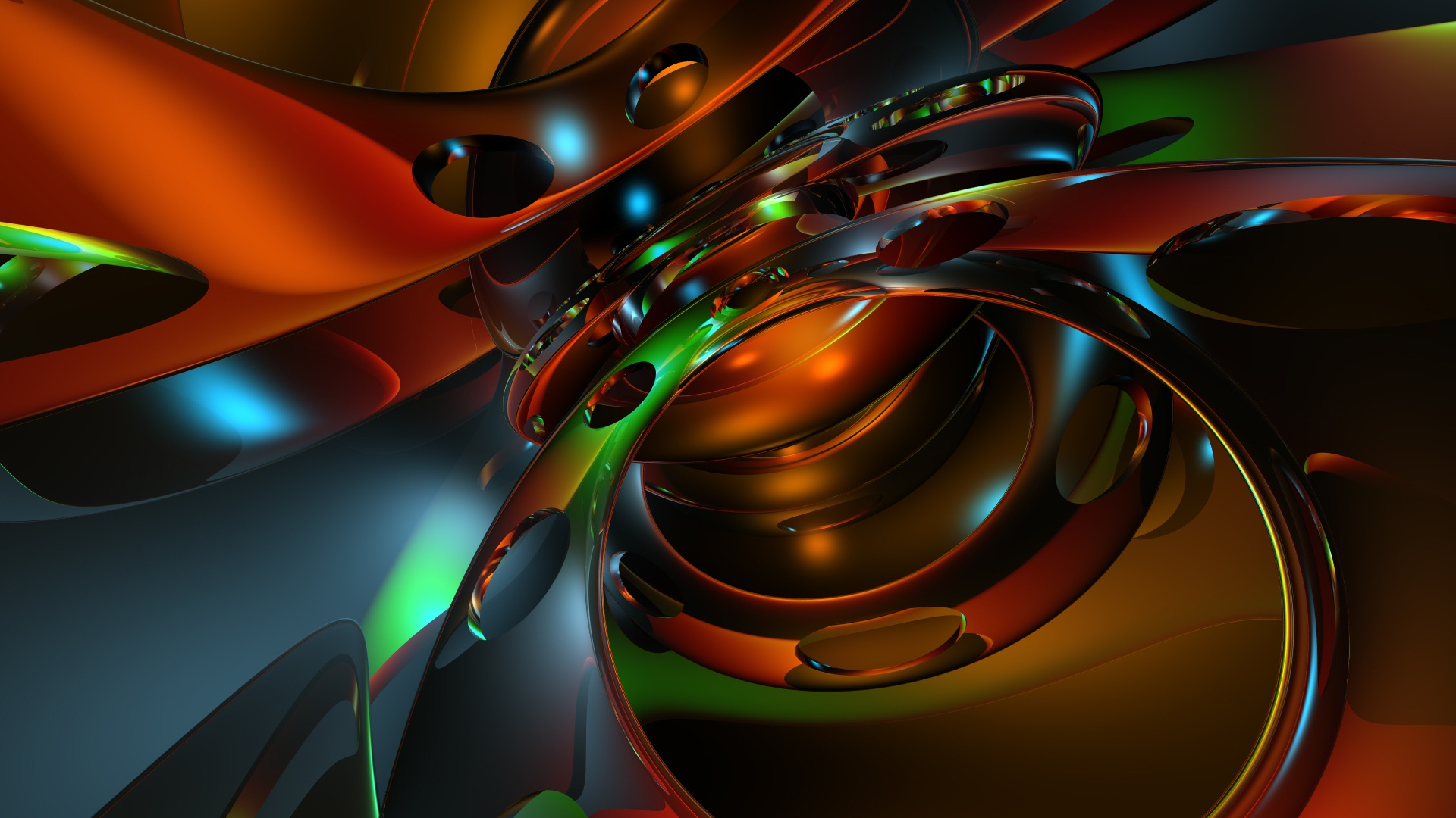 Обои фрактальное искусство, круг, космос, иллюстрация, абстракция в разрешении 1920x1080