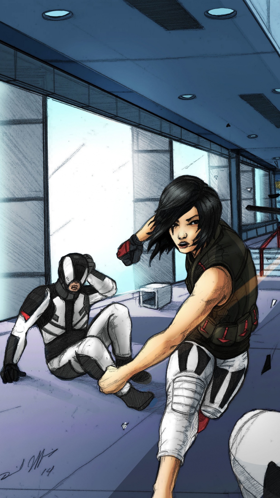 Обои зеркало края катализатором искусства, mirrors edge catalyst, Миррорс Эдж, вера Коннорс, electronic arts в разрешении 1080x1920