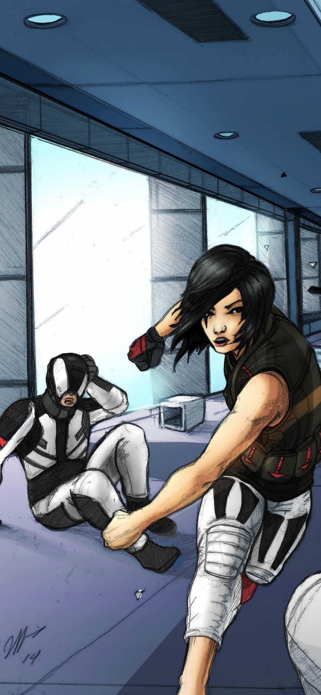 Обои зеркало края катализатором искусства, mirrors edge catalyst, Миррорс Эдж, вера Коннорс, electronic arts в разрешении 1125x2436