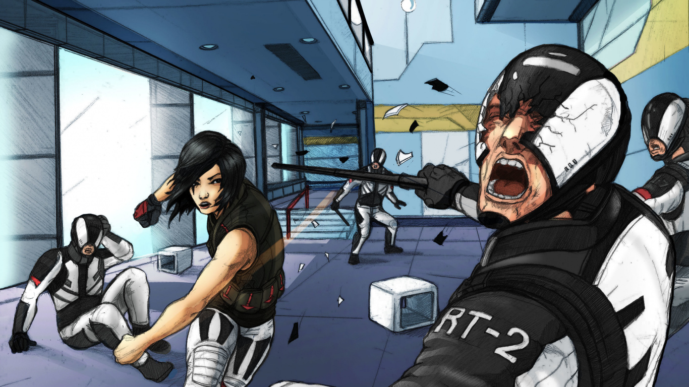 Обои зеркало края катализатором искусства, mirrors edge catalyst, Миррорс Эдж, вера Коннорс, electronic arts в разрешении 1366x768