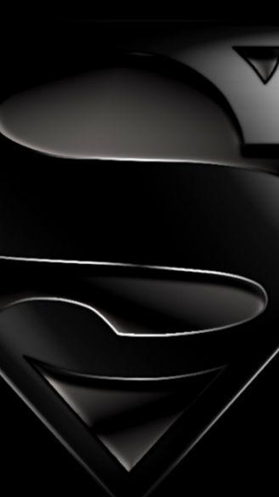 Обои Супермен, Логотип супермена, графика, черный, черный и белый в разрешении 1080x1920