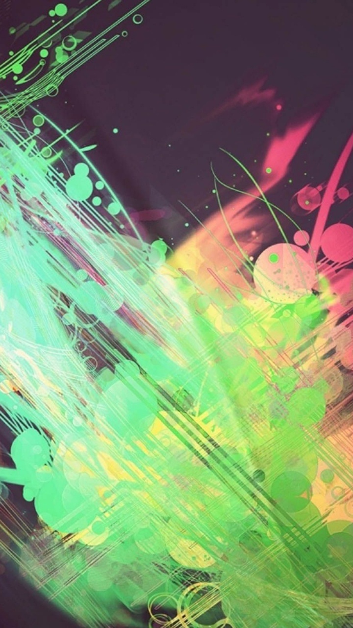 Обои арт, графический дизайн, графики, абстрактное искусство, зеленый в разрешении 720x1280