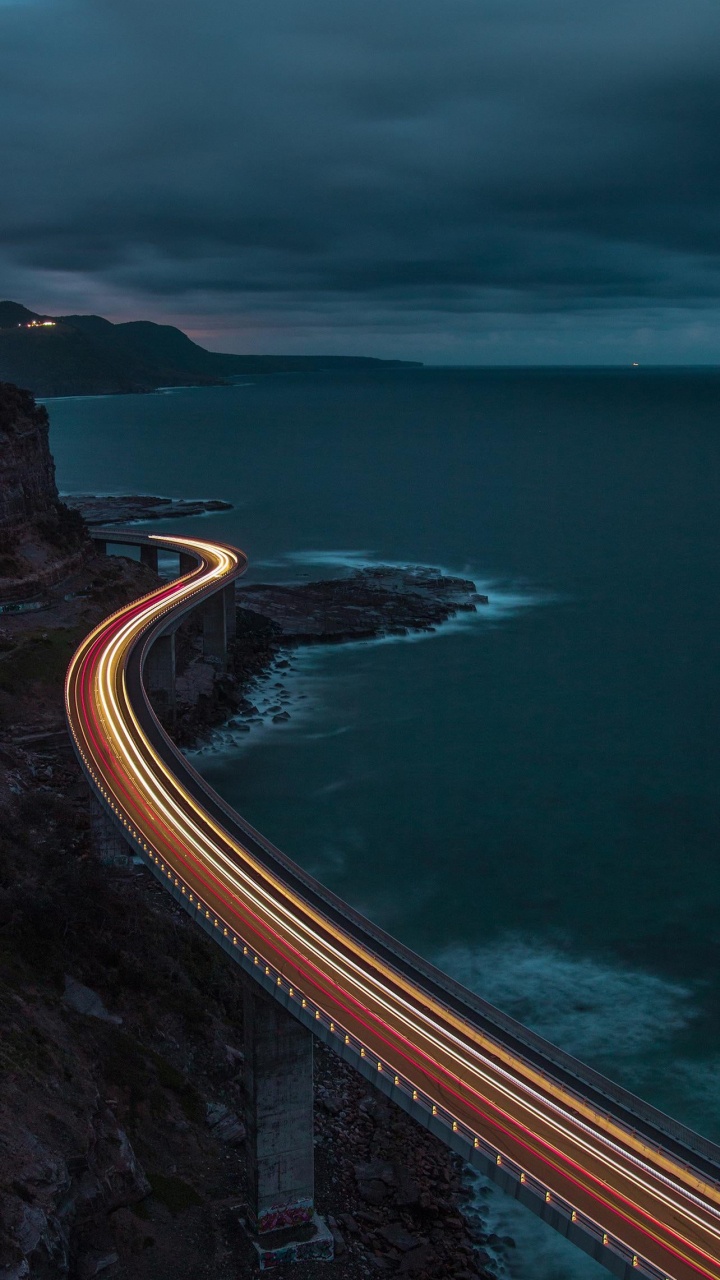 Обои вода, гидроресурсы, облако, дерево, дорожное покрытие в разрешении 720x1280