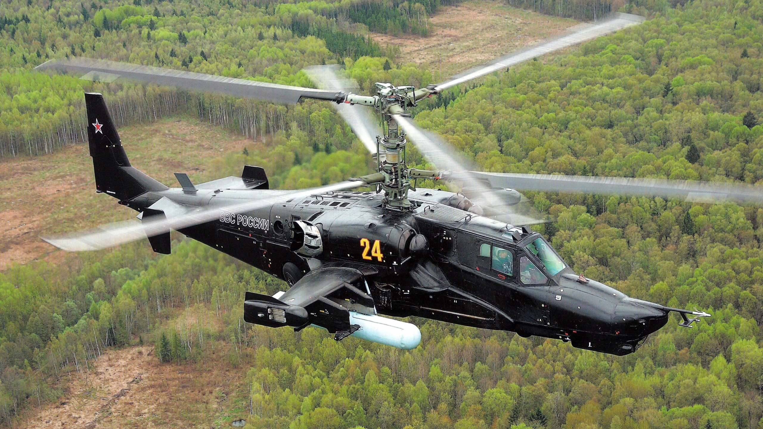 Обои ударный вертолет, камова, боевой вертолет, вертолет, винтокрылая машина в разрешении 2560x1440