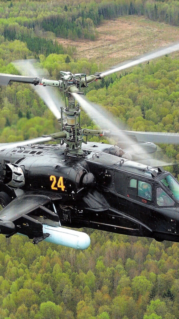 Обои ударный вертолет, камова, боевой вертолет, вертолет, винтокрылая машина в разрешении 720x1280